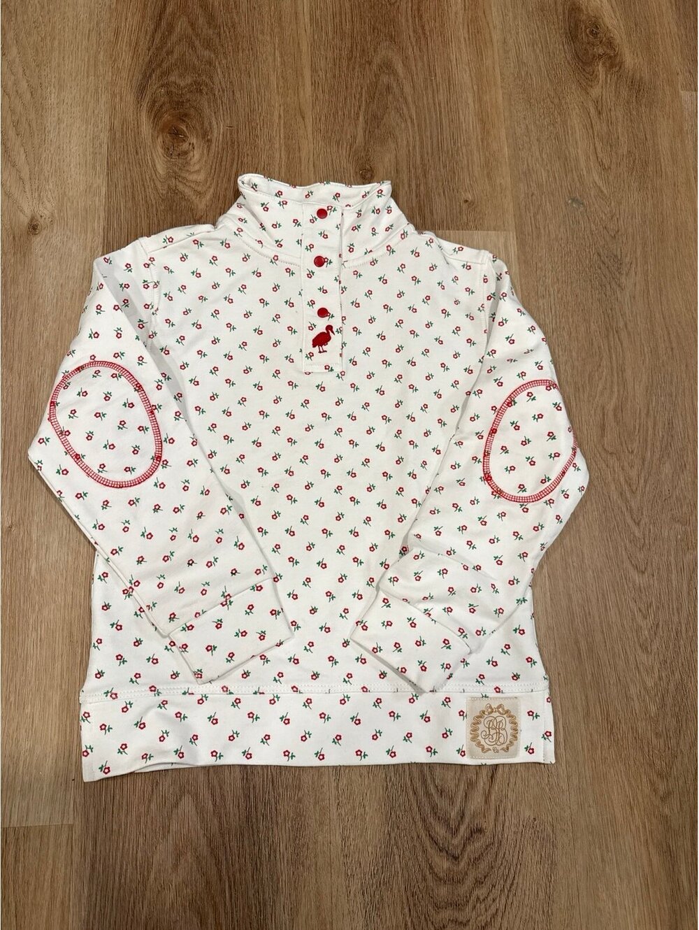 Beaufort bonnet red floral crewneck